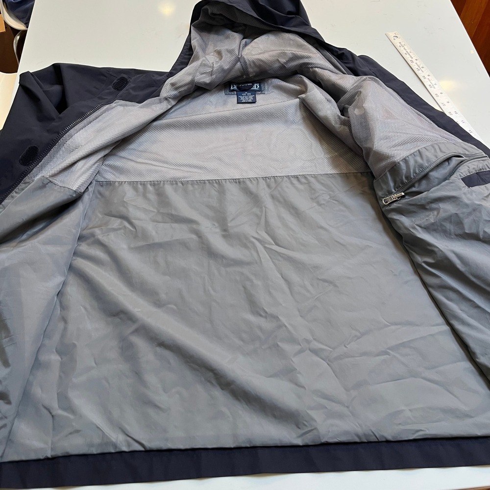Land's End Goretex Black Hooded Rain Jacket Coat Womens Size XL - Picture 11 of 13